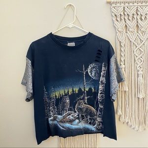 Furst of a Kind Reworked Vintage Wolf Shirt